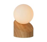LUCIDE LEN - Lámpara de mesa - Ø 10 cm - 1xG9 - Madera ligera