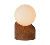 LUCIDE LEN - Lámpara de mesa - Ø 10 cm - 1xG9 - Aspecto madera