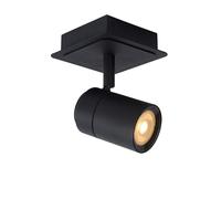 LUCIDE LENNERT - Foco de techo Baño - LED Regul. - GU10-1x5W 3000K - IP44 - Negro