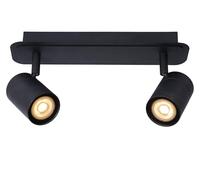 LUCIDE LENNERT - Foco de techo Baño - LED Regul. - GU10-2x5W 3000K - IP44 - Negro