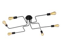 LUCIDE LESTER - Lámpara de techo - 6xE27 - Negro