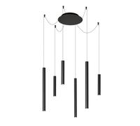 LUCIDE LORENZ - Lámpara colgante - Ø 120 cm - LED Regul. - 6x4W 3000K - Negro