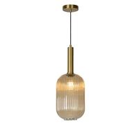 LUCIDE MALOTO - Lámpara colgante - Ø 20 cm - 1xE27 - Ámbar