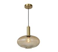 LUCIDE MALOTO - Lámpara colgante - Ø 30 cm - 1xE27 - Ámbar