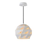 LUCIDE MALUNGA - Lámpara colgante - Ø 25 cm - 1xE27 - Blanco