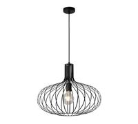 LUCIDE MANUELA - Lámpara colgante - Ø 50 cm - 1xE27 - Negro