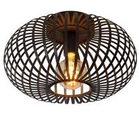 LUCIDE MANUELA - Lámpara de techo - Ø 39,5 cm - 1xE27 - Negro