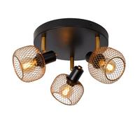 LUCIDE MAREN - Foco de techo - Ø 37 cm - 3xE14 - Oro mate/Latón