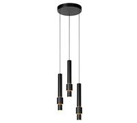 Lucide MARGARY - Lámpara colgante - Ø 28 cm - LED Regul. - 3x4W 2700K - Negro