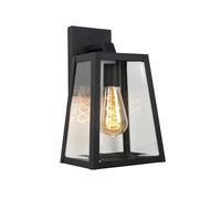 LUCIDE MATSLOT - Lámpara de pared Dentro/Fuera - 1xE27 - IP23 - Negro