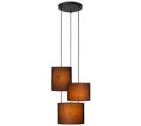 LUCIDE MAYA - Lámpara colgante - Ø 46 cm - 3xE27 - Negro