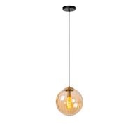 LUCIDE MONSARAZ - Lámpara colgante - Ø 25 cm - 1xE27 - Ámbar