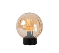 LUCIDE MONSARAZ - Lámpara de mesa - Ø 25 cm - 1xE27 - Ámbar