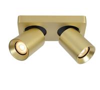 LUCIDE NIGEL - Foco de techo - LED Dim to warm - GU10-2x5W 2200K/3000K - Oro mate/Latón