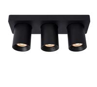 LUCIDE NIGEL - Foco de techo - LED Dim to warm - GU10-3x5W 2200K/3000K - Negro