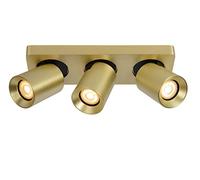 LUCIDE NIGEL - Foco de techo - LED Dim to warm - GU10-3x5W 2200K/3000K - Oro mate/Latón
