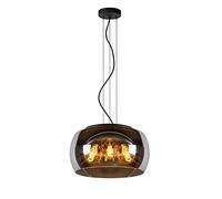 LUCIDE OLIVIA - Lámpara colgante - Ø 40 cm - 3xE27 - Ahumado