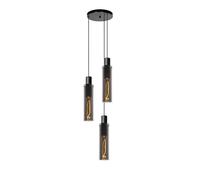 LUCIDE ORLANDO - Lámpara colgante - Ø 32 cm - 3xE27 - Ahumado