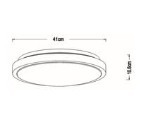 Lucide Plafón Dasher LED, blanco, Ø 41 cm, 2700 K, IP44