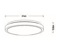 Lucide Plafón Dasher LED, blanco, Ø 41 cm, 2700 K, IP44 EC:EPREL:1580416