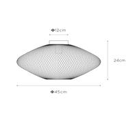 Lucide Plafón de malla, trapezoidal, negro