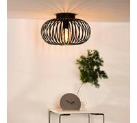 LUCIDE MANUELA - Lámpara de techo - Ø 39,5 cm - 1xE27 - Negro