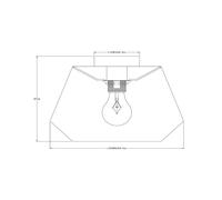 Lucide Plafón Jessica, negro, Ø 30 cm, algodón
