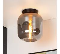 Lucide Plafón Joanet con vidrio humo, Ø 25 cm