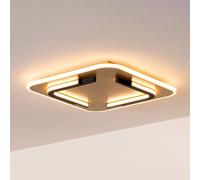 Lucide Plafón LED Andreas, angular, 40 cm x 40 cm, dorado mate True