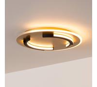 Lucide Plafón LED Andreas, redondo, Ø 40 cm, dorado mate True