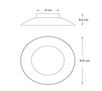Lucide Plafón LED Foskal en blanco, Ø 21,5 cm
