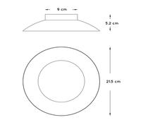Lucide Plafón LED Foskal latón, Ø 21,5 cm