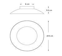LUCIDE FOSKAL - Lámpara de techo - Ø 21,5 cm - LED - 1x6W 2700K - Latón