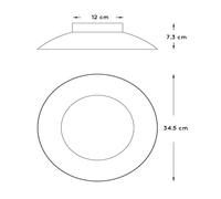 Lucide Plafón LED Foskal latón, Ø 34,5 cm True