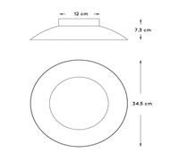 Lucide Plafón LED Foskal latón, Ø 34,5 cm EC:EPREL:859834