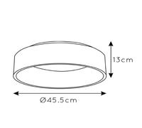 Lucide Plafón LED Talowe, blanco, Ø 45 cm EC:EPREL:894748