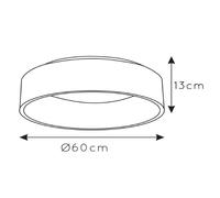 Lucide Plafón LED Talowe, blanco, Ø 60 cm