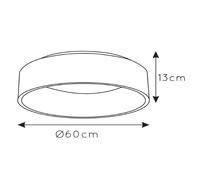 Lucide Plafón LED Talowe, blanco, Ø 60 cm EC:EPREL:894771