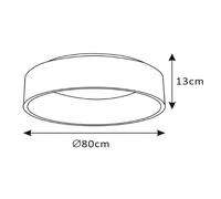 Lucide Plafón LED Talowe, blanco, Ø 80 cm True