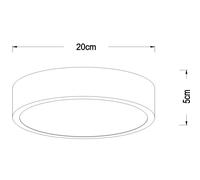 Lucide Plafón LED Unar, negro, Ø 20 cm