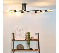 Lucide Plafón Lester de 8 luces, negro