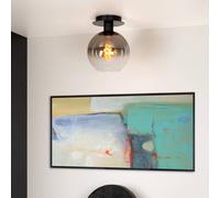 Lucide Plafón Marius, vidrio, negro, 1 luz