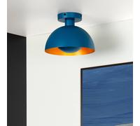 Lucide Plafón Siemon de acero, Ø 25 cm, azul