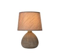 LUCIDE RAMZI - Lámpara de mesa - Ø 18 cm - 1xE14 - Marrón