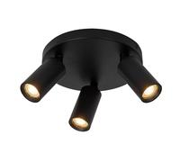 LUCIDE RITMO - Foco de techo - Ø 18 cm - 3xGU10 (MR11) - Negro