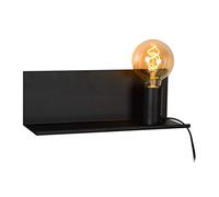 LUCIDE SEBO - Lámpara de cabecera/Lámpara de pared - 1xE27 - Negro