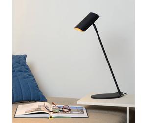 Lucide Sofisticada lámpara de mesa Hester, negra True