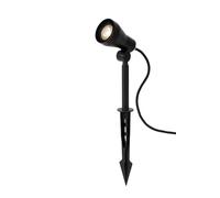 LUCIDE SPIKE - Foco de jardín - Ø 6,5 cm - LED Regul. - GU10-1x5W 3000K - IP54 - Negro