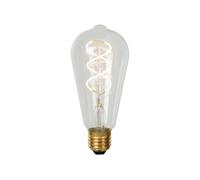 LUCIDE ST64 - Lámpara de filamento - Ø 6,4 cm - LED Regul. - E27-1x4,9W 2700K - Transparente