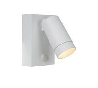 LUCIDE TAYLOR - Foco de pared/Lámpara de pared Dentro/Fuera - 1xGU10 - IP54 - Sensor movimiento - Blanco